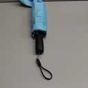 WOOLALA Portable Sun and Rain Umbrella with Personal Cooling Fan, UPF 50+, USB Rechargeable, Folding Compact Travel Umbrella for Hot Summer (Blue)