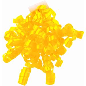 WRAPAHOLIC 12-Count Yellow Self-Adhesive Curly Bows Gift Wrap Accessory - Perfect for Christmas, Birthday, Holiday, Party Favors Decorations