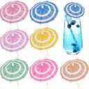 100PCS Cocktail Umbrellas for Drinks, Drink Umbrellas Cocktail, Paper Drink Umbrellas, Mini Drink Umbrellas Toothpicks for Luau Parasols Hawaiian Tiki Party Decorations (Circle)