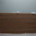 Art3d 2 Wood Slat Acoustic Panels for Wall and Ceiling - 3D Fluted Sound Absorbing Panel with Wood Finish - Walnut