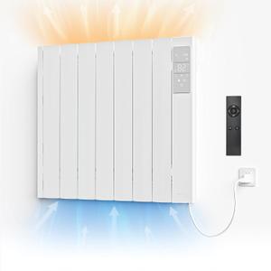 1500W Convection Heaters-Wall Panel Heater-Electric Heater for Indoor Use, Quiet Fan-less Design, Energy Efficient Heating with Remote Control, 24h Timer, Child Lock