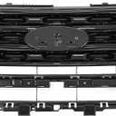 HECASA Front Upper Grille Compatible with 2016-2017 Ford Explorer Replacement for FO1200578 FO1200577 FO1200579 Bumper Grill Assembly Black