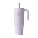 REDUCE Chiller Vacuum Insulated 40 oz Tumbler with Spill-Proof Silicone Straw - Sustainable Tritan Lid with Water Intake Markers - Soft Sit Base Travel Mug - Dishwasher Safe - Gentle Lavender