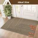 COSY HOMEER Door Mat 17" x 30" Non Slip Absorbent Entryway Rugs Dirt Trapper Doormats Washable Entrance Mats Low Pile Welcome Floor Mat for Front Back Door and Entry Mats, Taupe (Roll Packing)