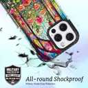 for iPhone 16 Pro Max Case,Stained Glass Rose Garden Pattern,Military-Grade Drop Protection,Elegant Floral Soft Slim TPU Protective Cover with Camera Protection for Girls