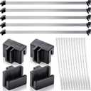Epakh 36 Pcs Metal File Cabinet Rails Set Include 12 Cabinet Divider Rails 24 Hanging File Rail Clips for Hanging Folder Frame Bars Office Storage, Drawer Thickness Less Than 1/8 Inch(Aluminum)
