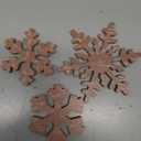 Bucherry 3 Pcs Winter Wooden Snowflake Decor Rustic Winter Snowflake Table Signs Wonderland Wood Blocks Farmhouse Christmas Tiered Tray Decorations for Xmas Table Shelf(Wood Colors)