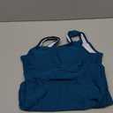 American Trends One Piece Swimsuit Women Criss Cross Back Color Block Print Bathing Suits Athletic Modest Swimwear (2-4, R Dark Blue)