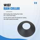 14137 3"-4" Waterproof Rain Collars for No-Calk Roof Flashing, Replacement 3"-4" Roof Vent Boot (Pack of 4)