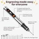 Resparked Customizer Engraving Pen Ultimate Cordless Portable Tool for Artists & DIYers - Engrave 50+ Surfaces - Beginner Friendly - Rechargeable - Free 30 Bits & Mastery Guide