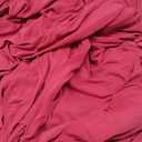 Stretch Futon Cover Armless Sofa Slipcover Foldable Sofa Bed Covers with Elastic Band, Machine Washable (Rose Red)