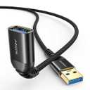 AINOPE 2 Pack USB Extensions Cable High Speed USB 3.0 Extension Cord Type A Male to Female Sturdy Braided Material Fast Data Transfer Compatible with USB Keyboard,Mouse,Flash Drive,Black,6.6FT+6.6FT