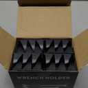 48PCS Tool Magnetic Wrench Organizer,Customizable Magnet Modular Tool Organizer for Tool Drawers - Wrench Rack with Metric & SAE Labels-Perfect Tool Storage Holder-Ideal Gift Choice -Black with Magnets