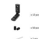 12Pcs Black 10 Series Aluminum Extrusion Profiles 1010 Series L-Shape Interior Corner Connector Joint Bracket with Screws for 10/10 1" x 1" 1 Inch x 1 Inch Extruded Aluminum Profiles
