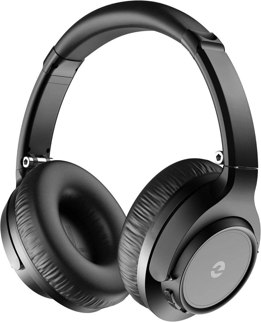 Wireless Headphones Bluetooth, Bluetooth Headphones, 70H Playtime Headphone Wireless Bluetooth 5.1 with with Mic & 3EQ Modes, Over Ear Headphones HiFi Stereo for Home Traver Work(NO ANC) (Matte Black)