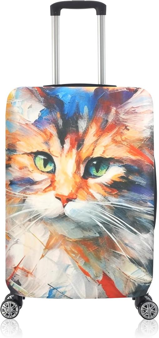 Luggage Cover, Elastic Washable Stretch Suitcase Protector, Approved Travel Accessories Baggage Covers for 26-28 Inch Luggage(L)