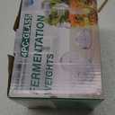 Eleganttime 4 Pack Easy Grip Handle Glass Fermentation Weights Great Mason Jar Wide Mouth Canning Fermenting Pickling Sourkrout Kraut Weight Fermentation Kit