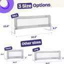 ComfyBumpy 1-Pack Bed Rail for Toddlers 55.5" L x 23.5" H | Extra Tall Toddler Bed Rails for Twin, Full, Queen & King Mattress Size | Swing Down Rail Guard | Mattress Side Rail for Kids | Gray