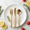 LIYH 360 Pcs Gold Plastic Silverware - Elegant Gold Silverware Disposable Utensils Set for Weddings,Parties & Events - Includes Forks,Spoons,Knives,Cutlery Tableware