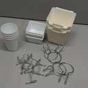 Pegboard Basket Organizers, Peg Board Large Baskets Hooks Bins Cups Tool Organizer 42 Pack Set, Wall Storage Display Hanging Accessories for Craft Office Stadio Shed Garage Organization (White & Pink)