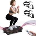 Whole Body Vibration Plate Exercise Machine 265 lbs Capacity with 99 Speed Levels, Remote Control, LED Display, Resistance Bands & Programs Home Exercise Equipment Weight Loss for Women & Men