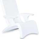 Step2 Vero Adirondack Chair, Stylish Poolside Lounger, Fade-Resistant, Waterproof Patio Furniture for Sun Shelf, Use in Pools up to 9-Inches of Water, Weighted, White