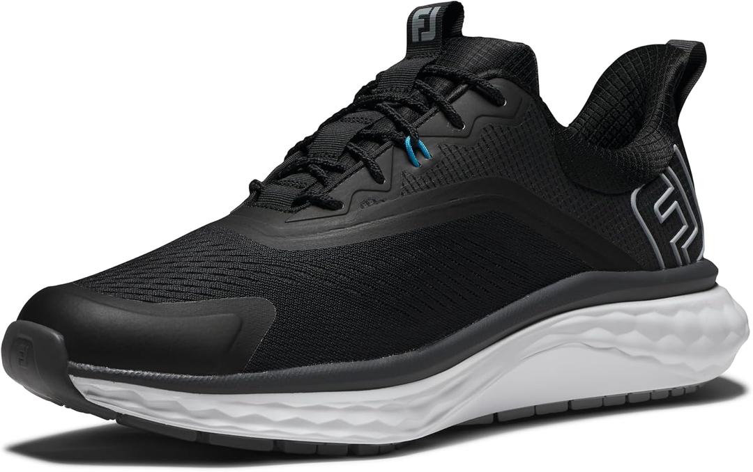 FootJoy Men's Fj Quantum Golf Shoe (11 Wide, Black/Black/White)