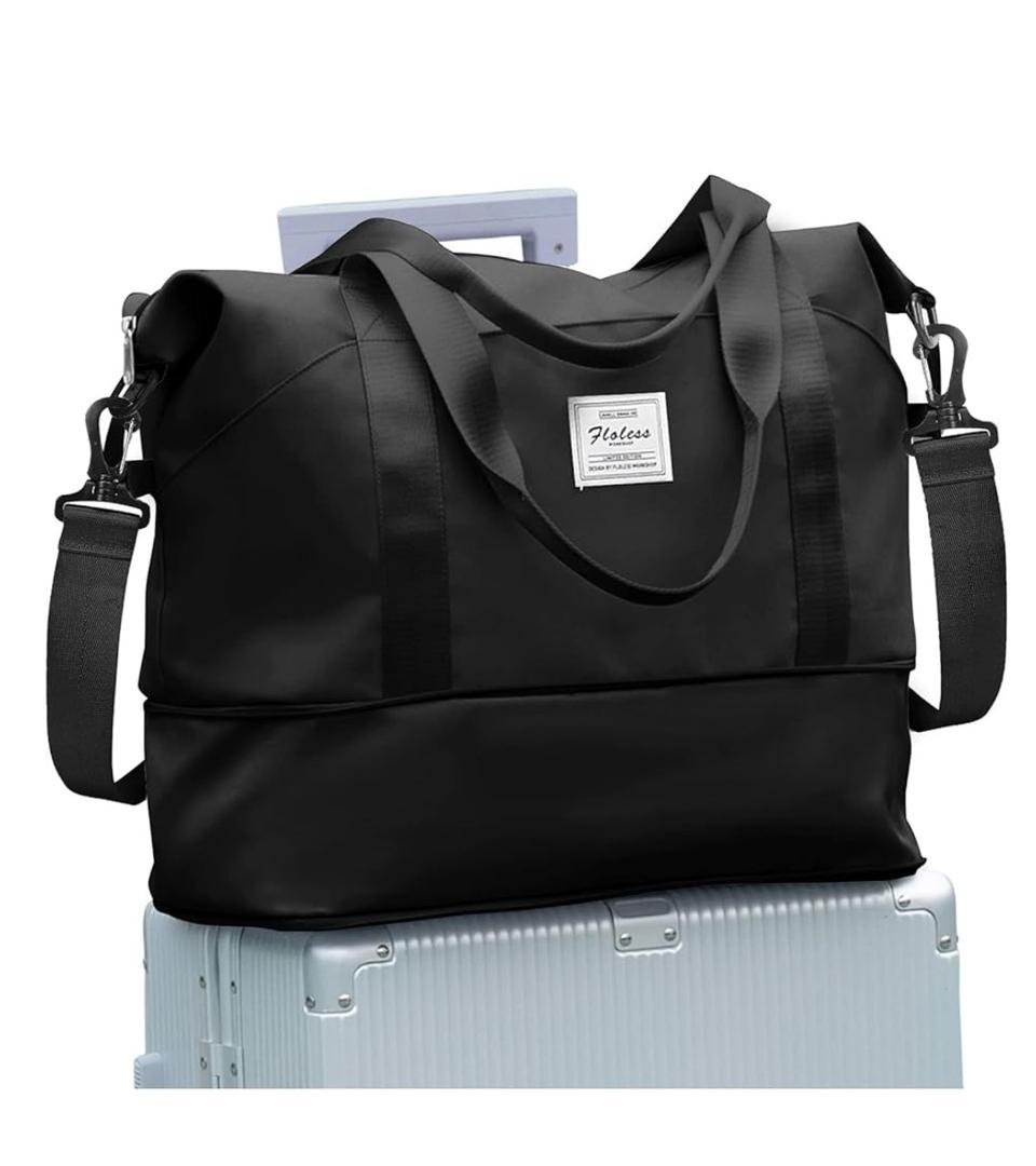 Travel Duffel Bag, Sports Tote Gym Bag, Shoulder Weekender Overnight Bag for Women
