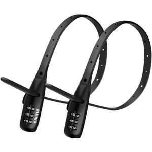 Zip Tie Lock Adjustable Cable Lock for Kids Bike, Fridge, Scooter, Bike Rack, Cabinets, Drawers, Gates, Fences, Helmet,Toolboxes, Lightweight Bicycle Lock, 2 Pack (Black)