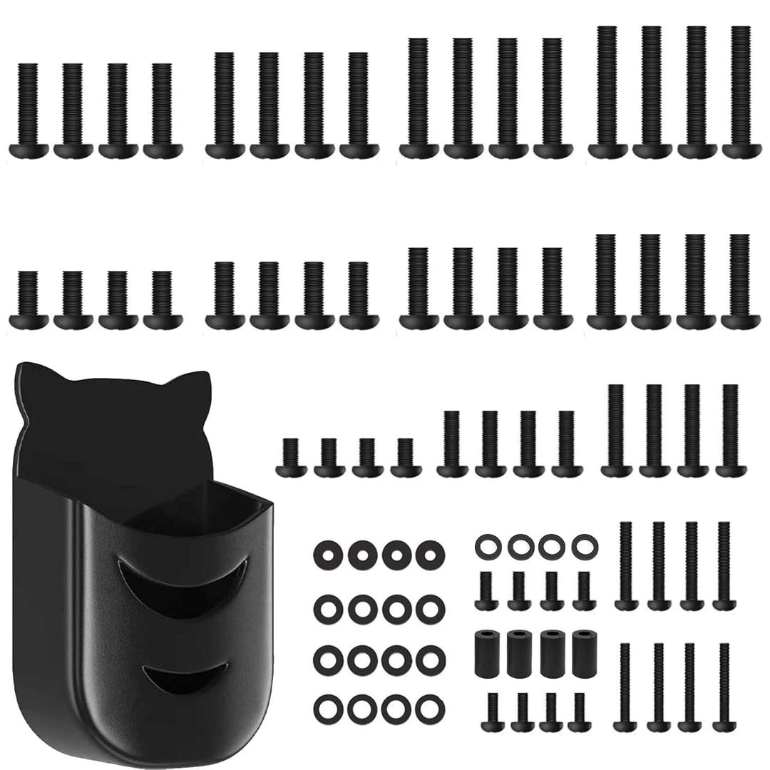 Universal TV Mount Screws Kit Includes M4 M5 M6 M8 Screws, Washers, for Samsung TCL Hisense LG Vizio Onn Sony Toshiba Insignia Westinghouse TV Mounting Hardware Kit with Remote Control Holder