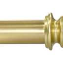 Gold Curtain Rod for Large Window, Decorative Mosaic Floral Finial