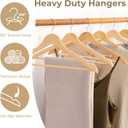 GRANNY SAYS Clothes Hangers for Closet, 30 Pack Wood Hanger, Heavy Duty Wooden Hangers for Coats, Suits, Pants, Natural Wood Color