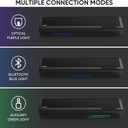 Saiyin Sound Bars for TV with Subwoofer, 2.1 Deep Bass Small Soundbar Monitor Speaker Home Theater Surround System PC Gaming Bluetooth/AUX/Optical Connection, Wall Mountable 17-inch