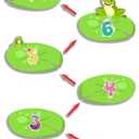 Classroom Decor Sensory Path Decals for Floor & Wall - Number Frog Hopscotch Floor Stickers for Boosting Gross Motor Skills
