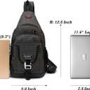 NICGID Sling Bag Chest Shoulder Backpack Crossbody Bags for Tablet Laptop Outdoor Hiking Men Women