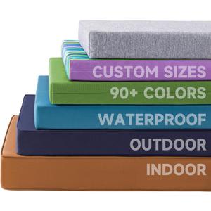 Custom Bench Cushion for Indoor/Outdoor Patio Furniture/Window Seat Cushions.Premium 75D High-Resilience Foam(Custom Fabric/Color/Size/Non-Slip Methods/Piping/Thicknessto Choose from)