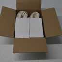 BagDream 100 Pack 3.5x2.4x6.7 Inches Mini Gift Party Favor Bags Small Kraft White Gift Bags with Handles Bulk Recyclable Paper Sacks