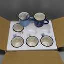 Hello Winter Snowman Mini Coffee Mugs Set of 6 Let It Snow Snowflake Mini Cups Tiered Tray Decor for Xmas Winter Holiday Kitchen Coffee Bar Decorations Housewarming Gift