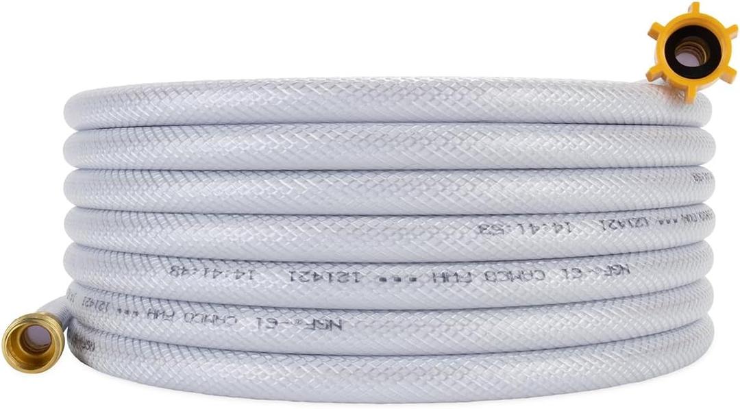 Camco TastePURE 25-Ft - RV Drinking Water Hose - Contains No Lead, No BPA & No Phthalate - Features Reinforced Design & Crafted of PVC - 1/2 Inside Diameter, Made in the USA (22735)