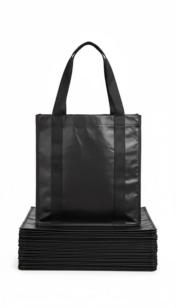 medium black tote bags, 3 Pack