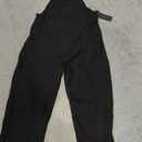 Muchpow Women's V Neck Sleeveless Jumpsuits Spaghetti Straps Harem Long Pants Overalls With Pockets (Medium, Black)