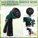Coil Hose 25FT EVA Coil Garden Hose With 3/4'' Brass Connector Coiled Water Hose Lightweight And No Kink Includes 7 Patterns Spray Nozzle For Outdoors Lawn Watering Car Washing