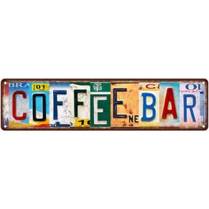 Vintage Coffee Bar Wall Decor Street Signs Bar Metal Tin Signs 16 x 4 Inches