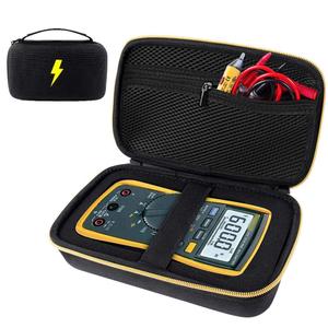 Comecase Case Compatible for Fluke 17B+/15B+/ 17B/ 15B/ /177/179/ 113/114/ 115/116/ 117/87V/ 88V Digital Multimeter, Protective Travel Storage Bag with Detachable DIY Foam & Elastic Strap (Box Only) (Black)
