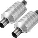 2Pcs 2" Universal Inlet/Outlet  EPA Approved Weld-on, Converter Catalytic Convertidor Automotive Replacement Emission (EPA Compliant)