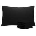 Set of 2 Black Pillowcases 30x20