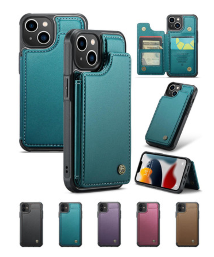 SSLOTSCASE for iPhone 16 Pro Case with 2X Screen Protector, Stand & Card Slot & Sliding Lens Cover [Military-Grade Protection] Heavy Duty Shockproof Wallet Case Cover for iPhone 16 Pro 2024, Blue
