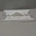 Stainless Steel Stove Gap Covers,Stove Gap Filler, Range Trim Kit, Stove Gap Guards, Heat Resistant and Easy to Clean, Easy retractable Length 13.8" to 27.5", Width 0.79",White(2PCS)