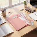 Qeeenar 30 Pack Decorative Pink 1/3 Cut File Folders with Bow Paper Clips