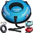 Snow Tube Snow Tubes for Sledding Heavy Duty 47 inch Snow Sleds for Kids and Adult Heavy Duty Snow Sleds for Adults Inflatable Snow Tube for Kids with Snow Tube Cover